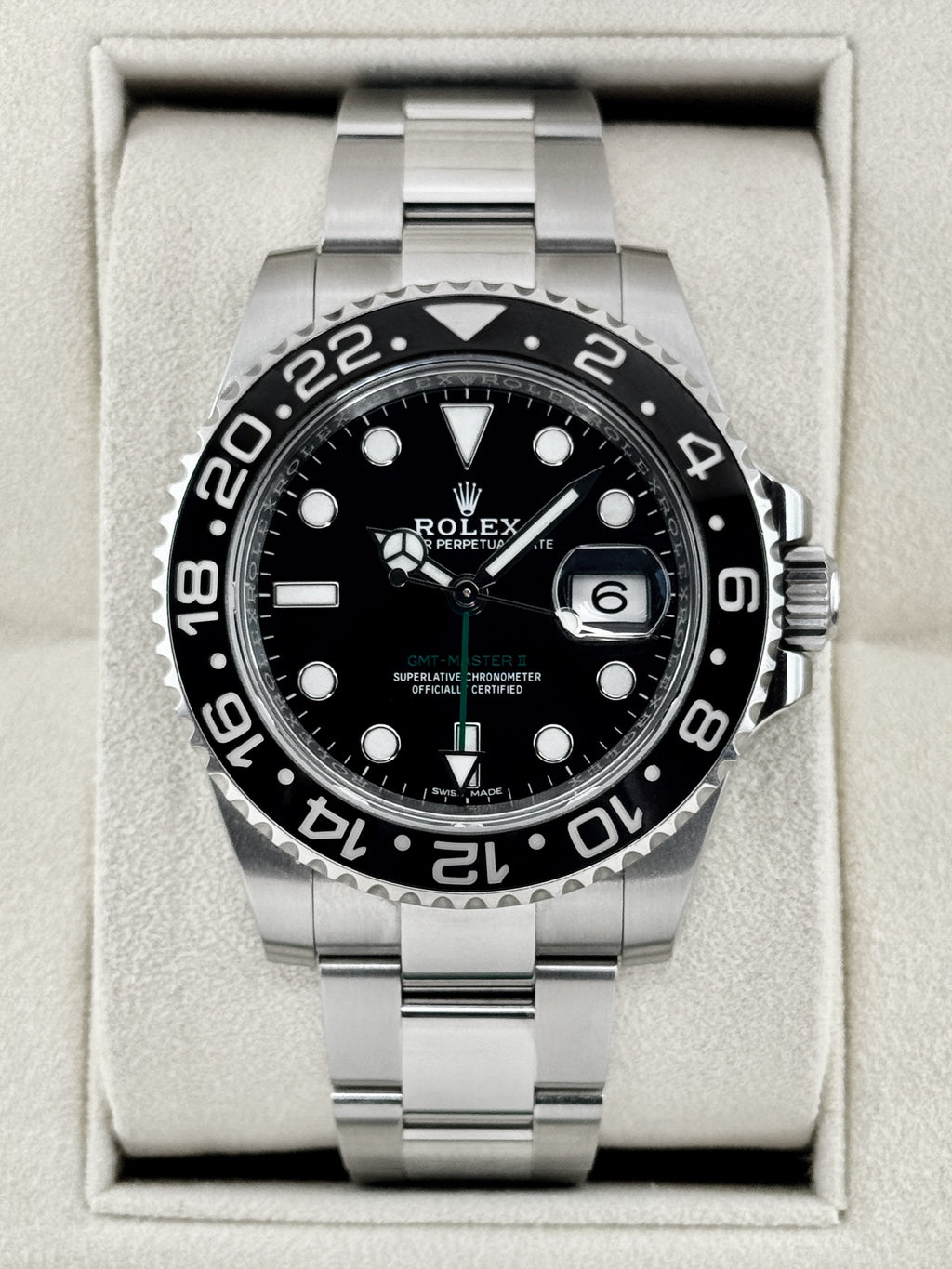 2018 Rolex GMT-Master II 40mm 116710LN Stainless Steel Black Dial