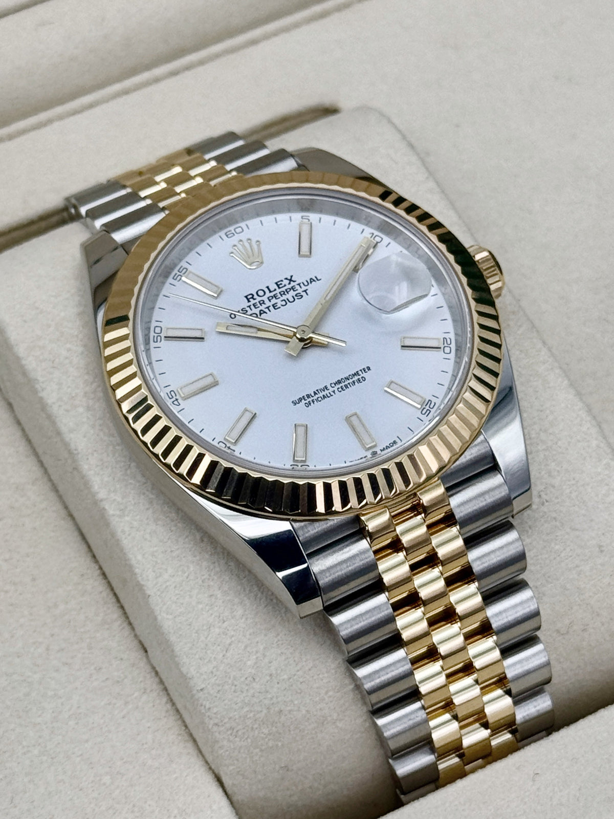 2025 Rolex Datejust 41mm 126333 Two-Tone Jubilee White Dial