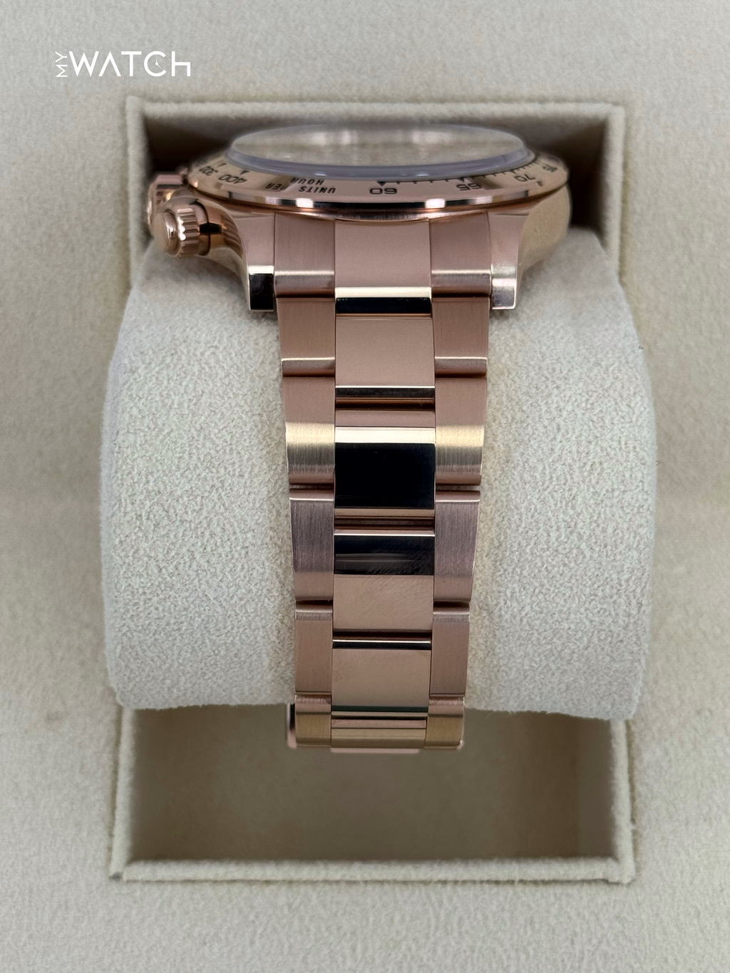 2022 Rolex Daytona 40mm 116505 Rose Gold Sundust Diamond Baguette Dial