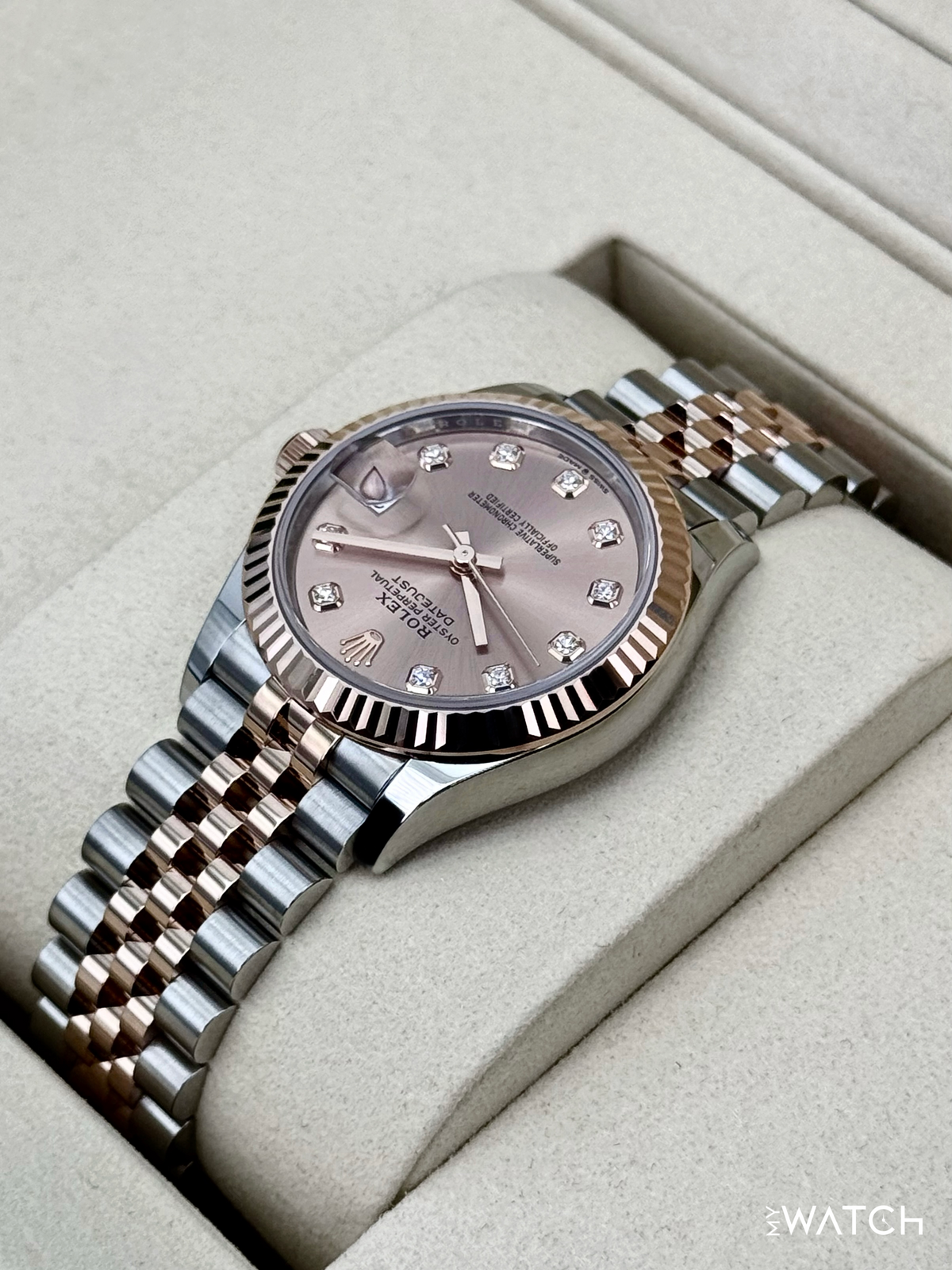 NEW 2026 Rolex Ladies Datejust 31mm 278271 Two-Tone Jubilee Pink Diamond Dial