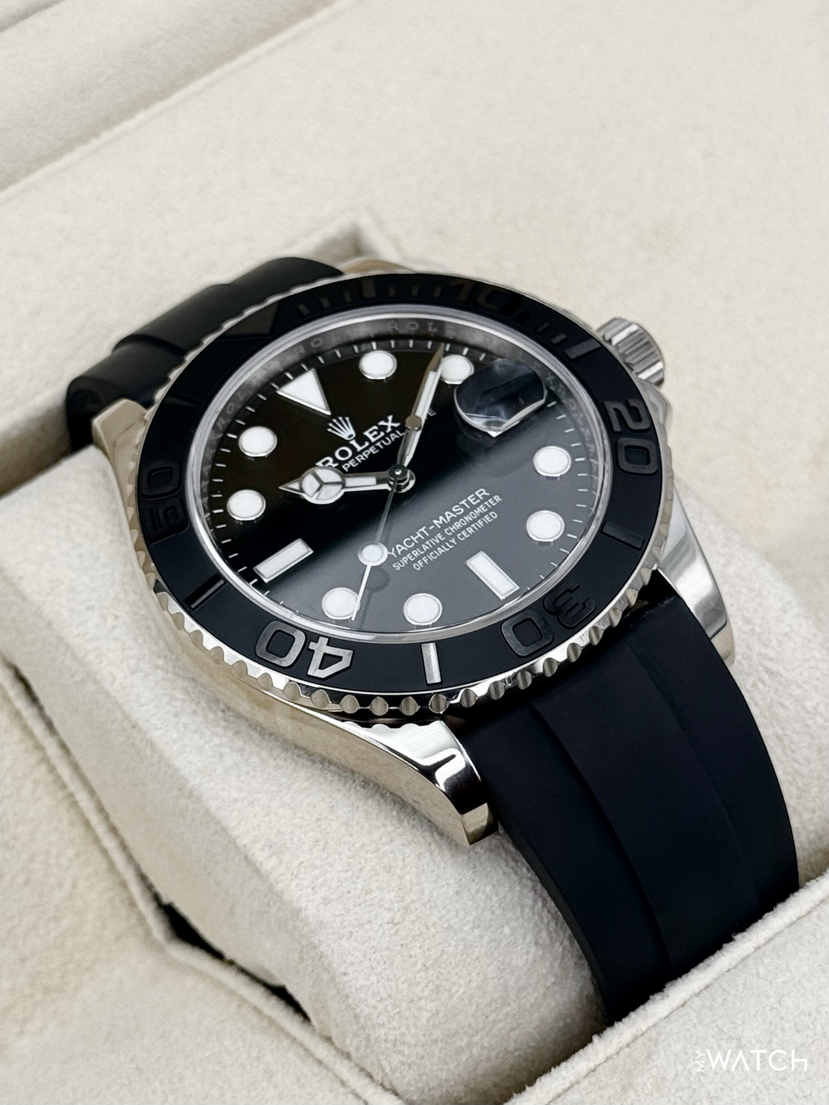 2021 Rolex Yacht-Master 42mm 226659 White Gold Oysterflex Black Dial