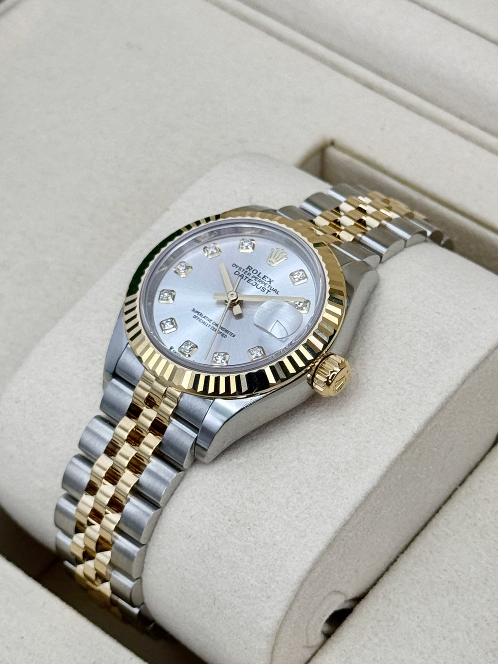 NEW 2026 Rolex Lady Datejust 28mm 279173 Two-Tone Jubilee Silver Diamond Dial