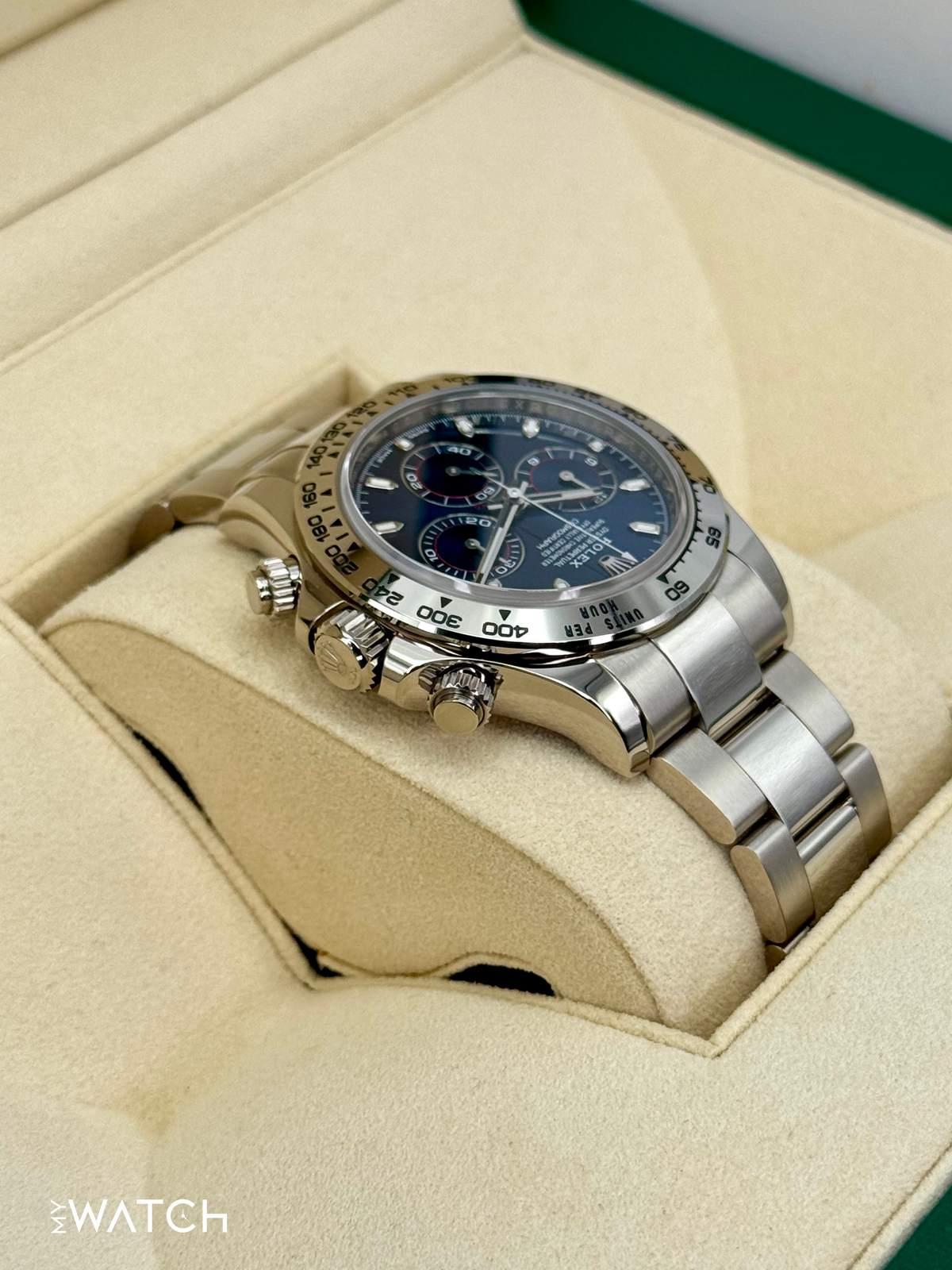 2019 Rolex Daytona 40mm 116509 White Gold Blue Dial