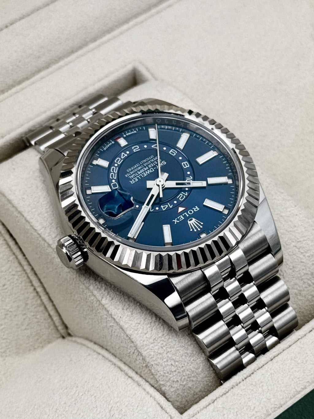 2023 Rolex Sky-Dweller 42mm 336934 Stainless Steel Jubilee Blue Dial