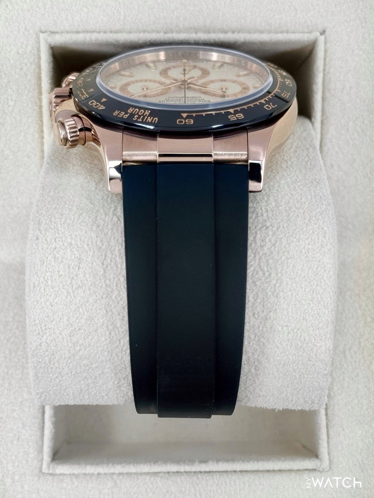 2022 Rolex Daytona 40mm 116515LN Rose Gold Oysterflex White Dial