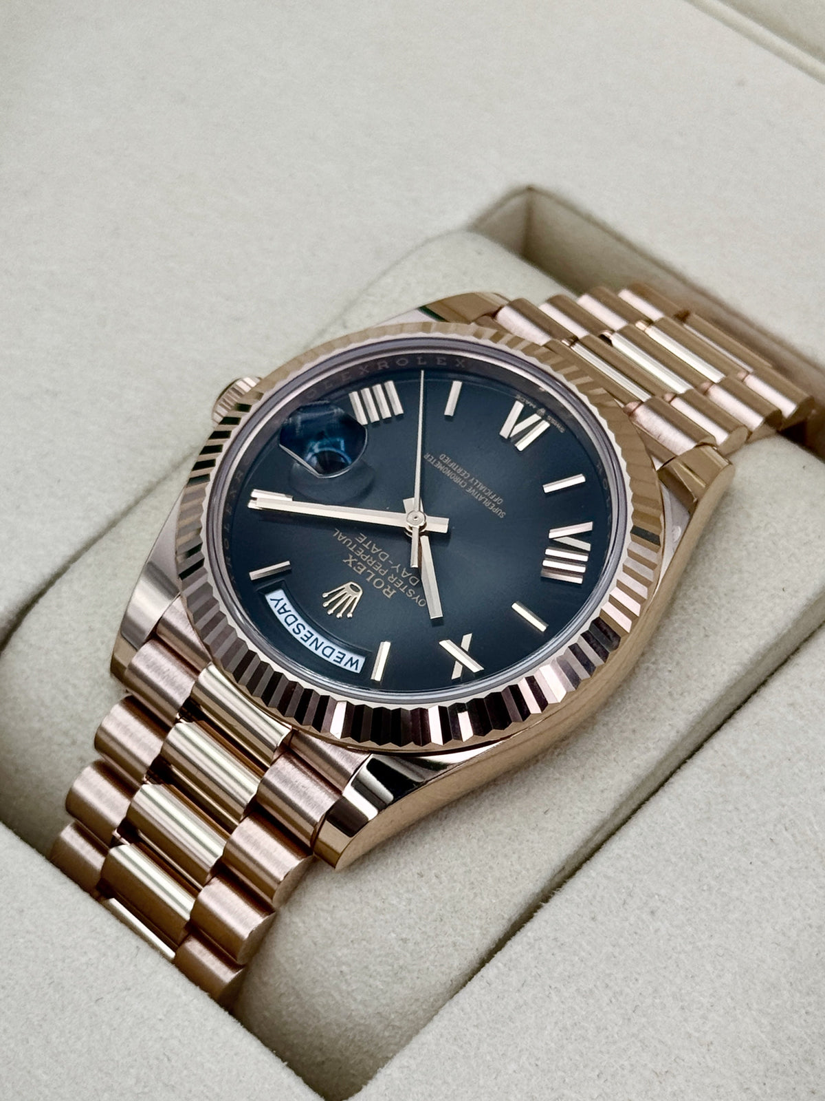 2026 Rolex Day-Date 40mm 228235 Presidential Slate Ombre Dial
