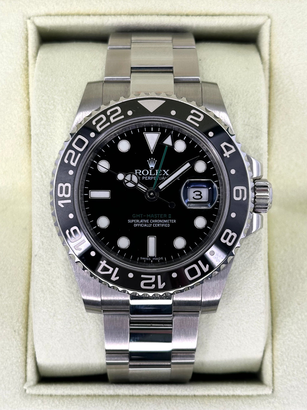 2011 Rolex GMT-Master II 40mm 116710LN Stainless Steel Black Dial