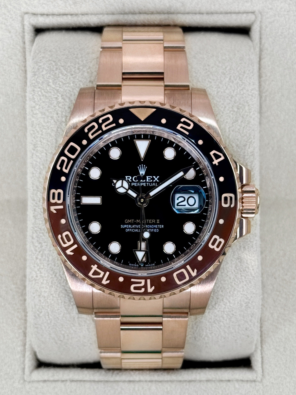2024 Rolex GMT-Master II "Rootbeer" 40mm 126715CHNR Rose Gold