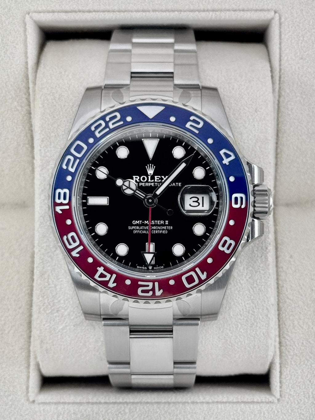 NEW OLD STOCK 2021 Rolex GMT-Master II "Pepsi" 40mm 126710BLRO Oyster (STICKERED)