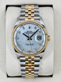 NEW 2026 Rolex Datejust 36mm 126233 Two-Tone Jubilee Mother of Pearl Diamond Dial