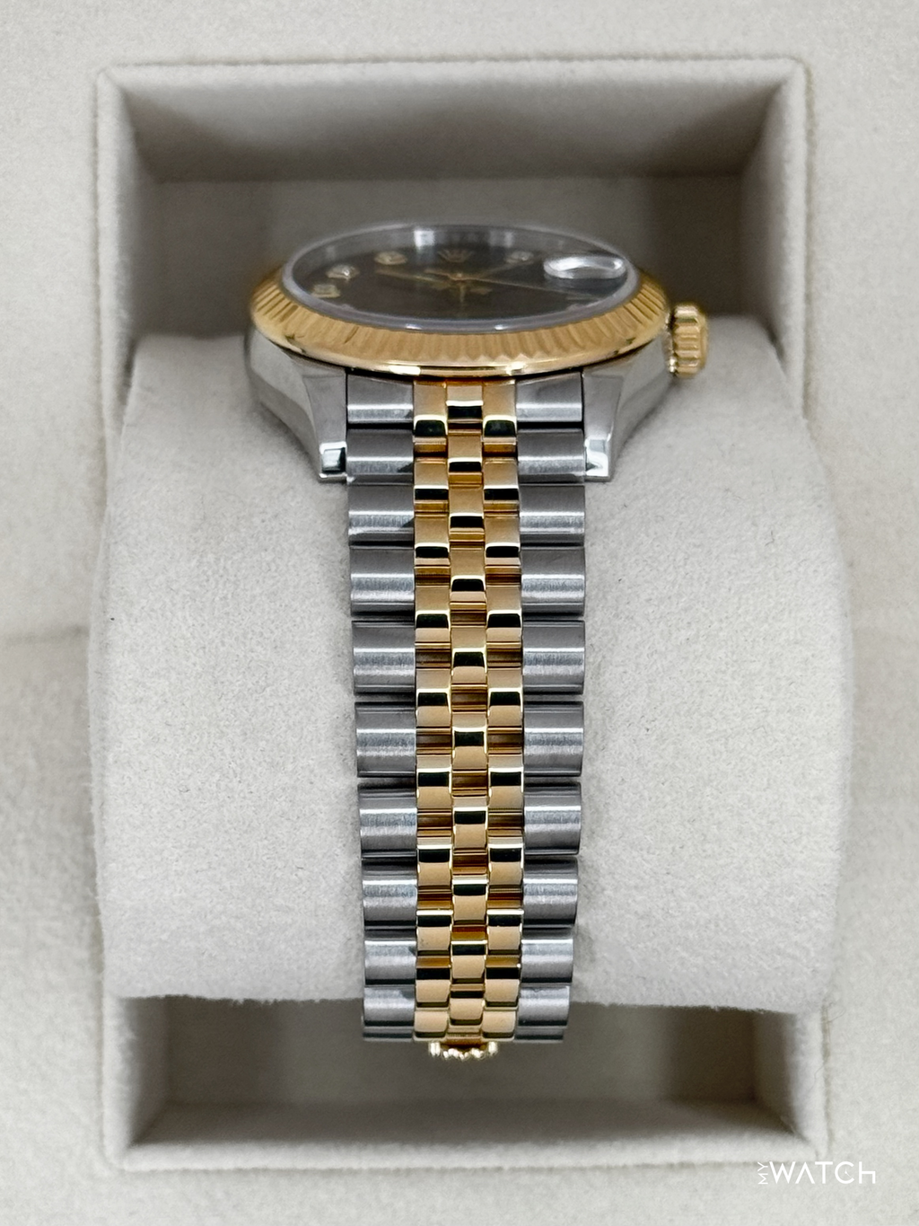 2021 Rolex Datejust 31mm 278273 Two-Tone Jubilee Dark Grey Diamond Dial