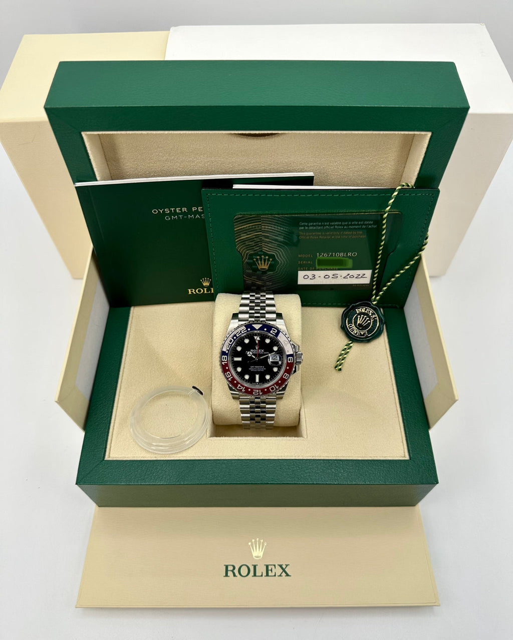 2022 Rolex GMT-Master II "Pepsi" 40mm 126710BLRO Jubilee