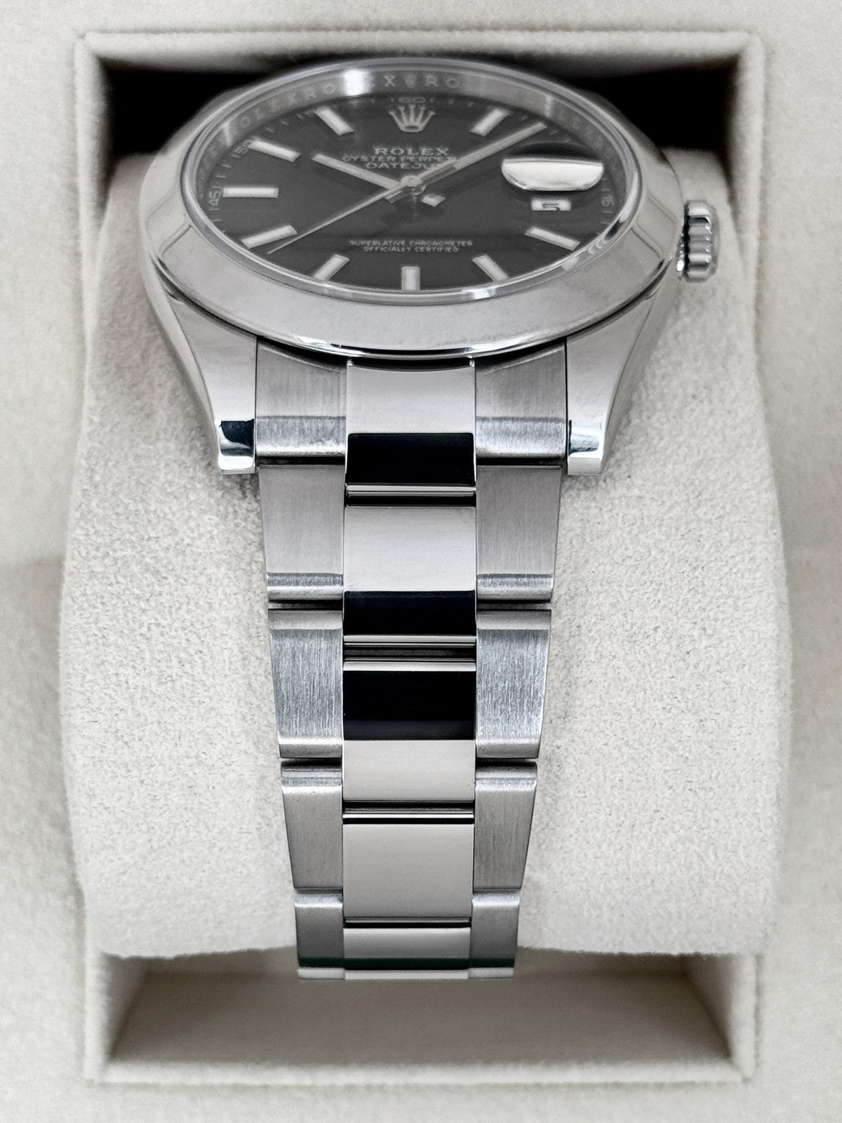 2021 Rolex Datejust 41mm 126300 Stainless Steel Oyster Black Dial