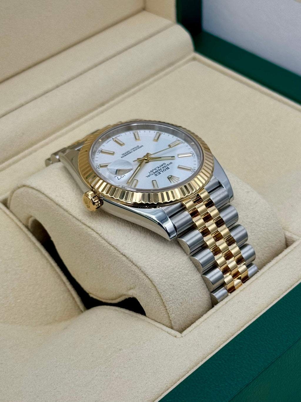2020 Rolex Datejust 41mm 126333 Two-Tone Jubilee White Dial