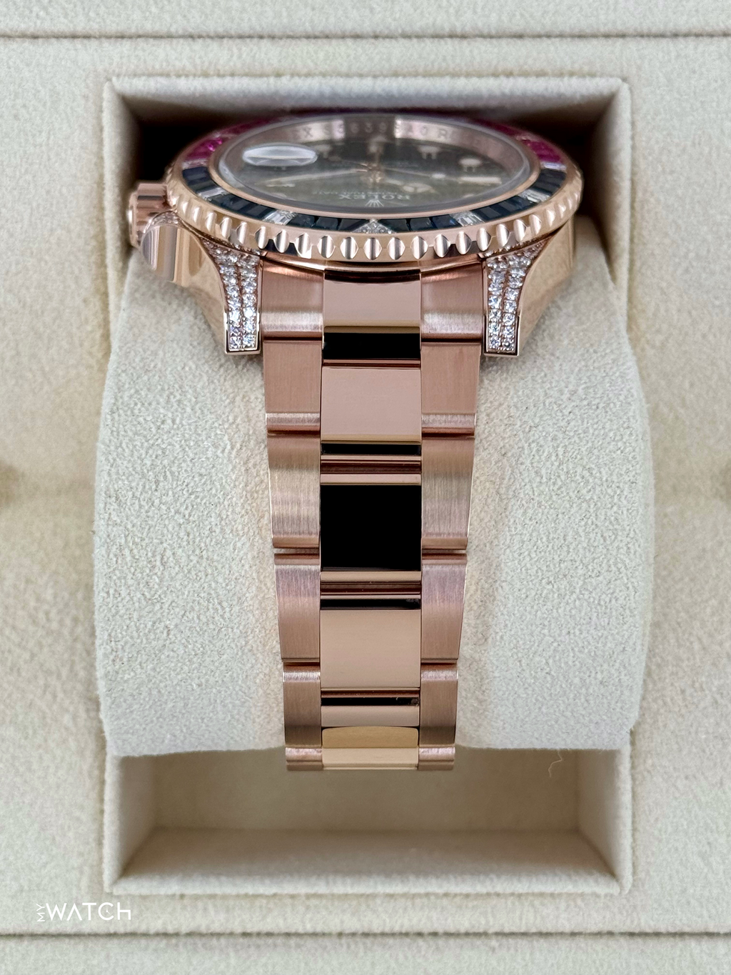 NOS 2021 Rolex GMT-Master II 40mm 126755SARU Pepsi Rose Gold Sapphire Ruby