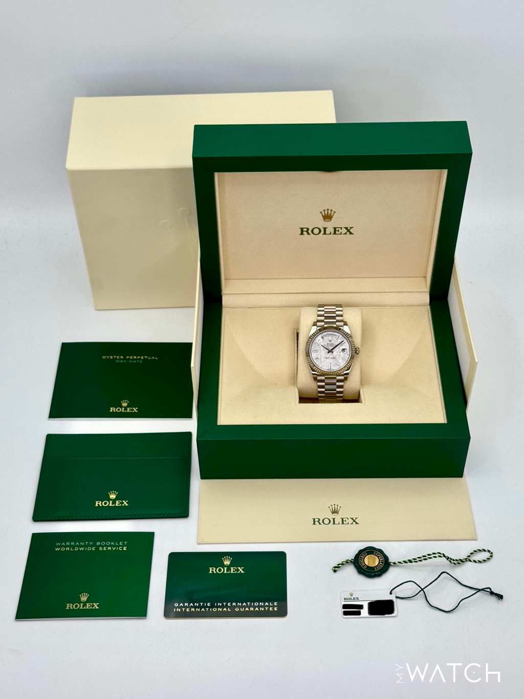 NEW 2025 Rolex Day-Date 40mm 228239 Presidential White Gold Meteorite Dial
