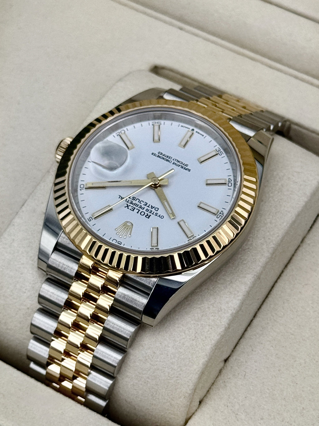 2025 Rolex Datejust 41mm 126333 Two-Tone Jubilee White Dial