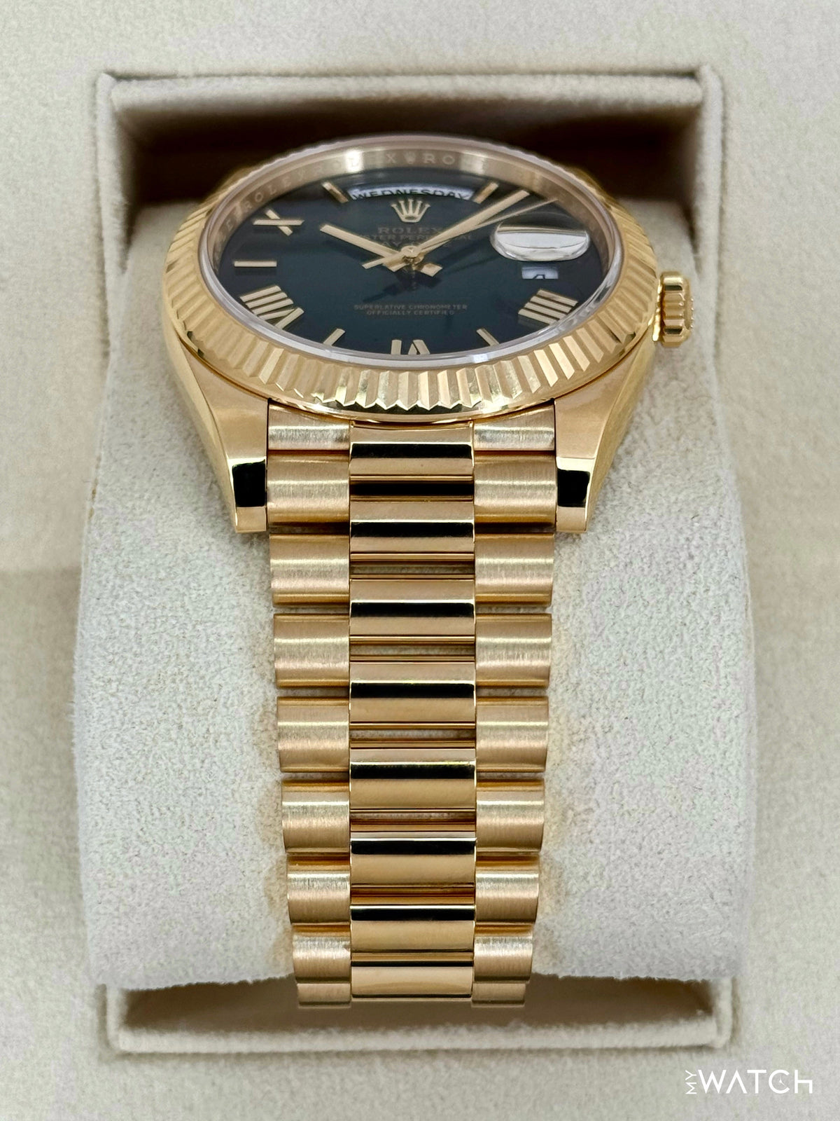 2024 Rolex Day-Date 40mm 228238 Presidential Green Ombre Dial