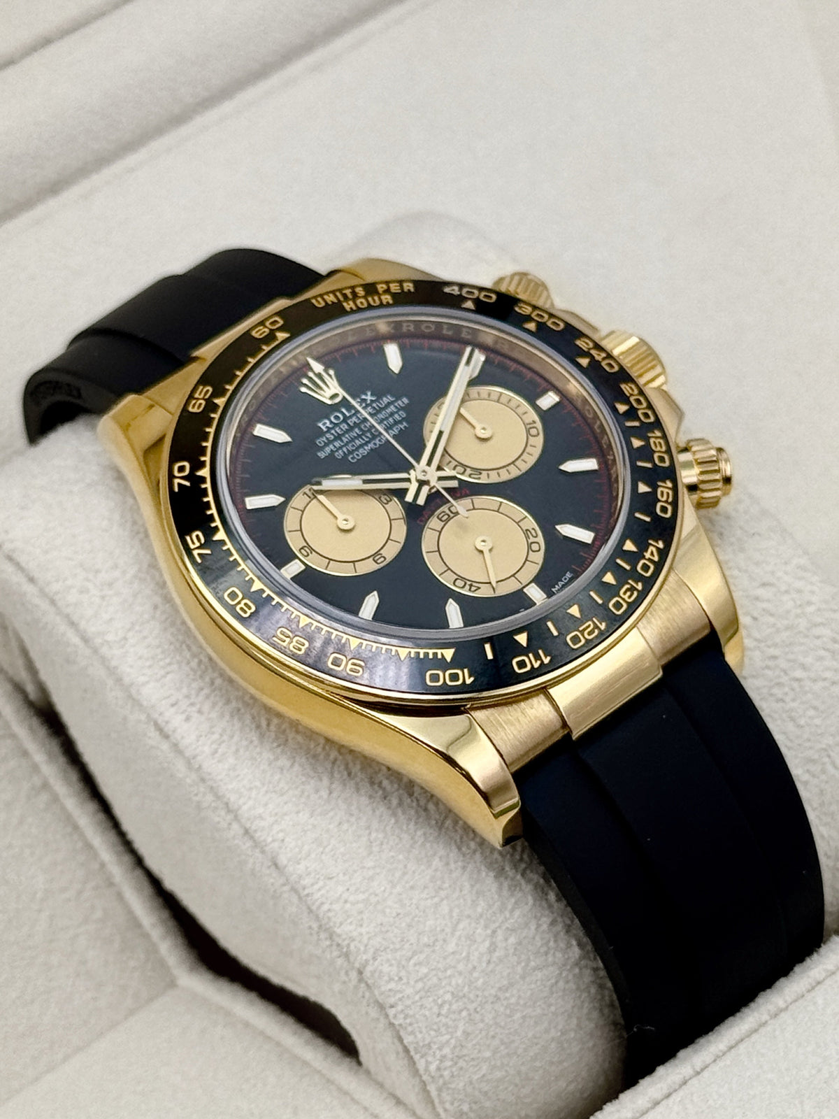 2024 Rolex Daytona Paul Newman 40mm 126518LN Yellow Gold Oysterflex Black Dial
