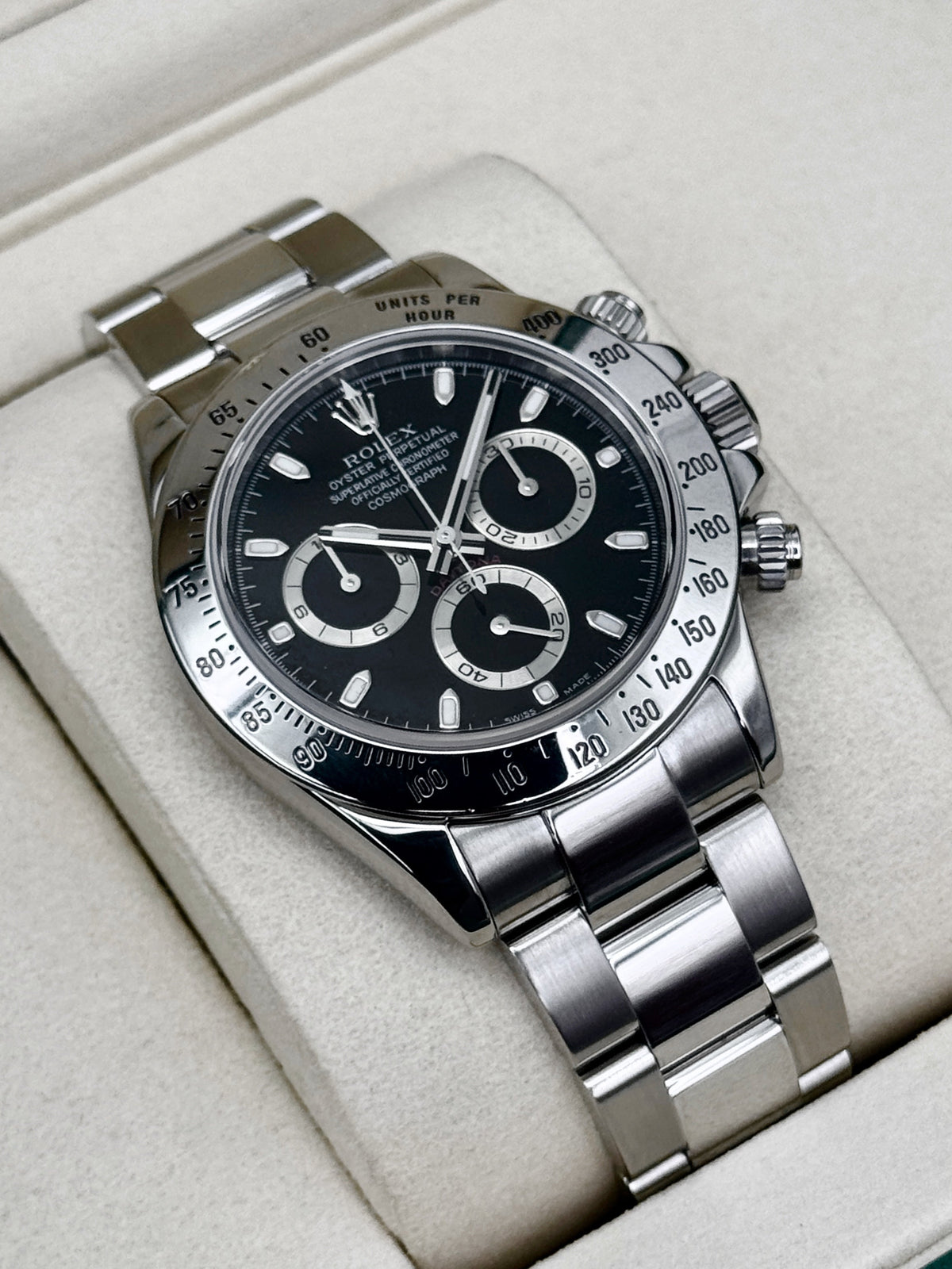 2005 Rolex Daytona 40mm 116520 Stainless Steel Black Dial (RSC)