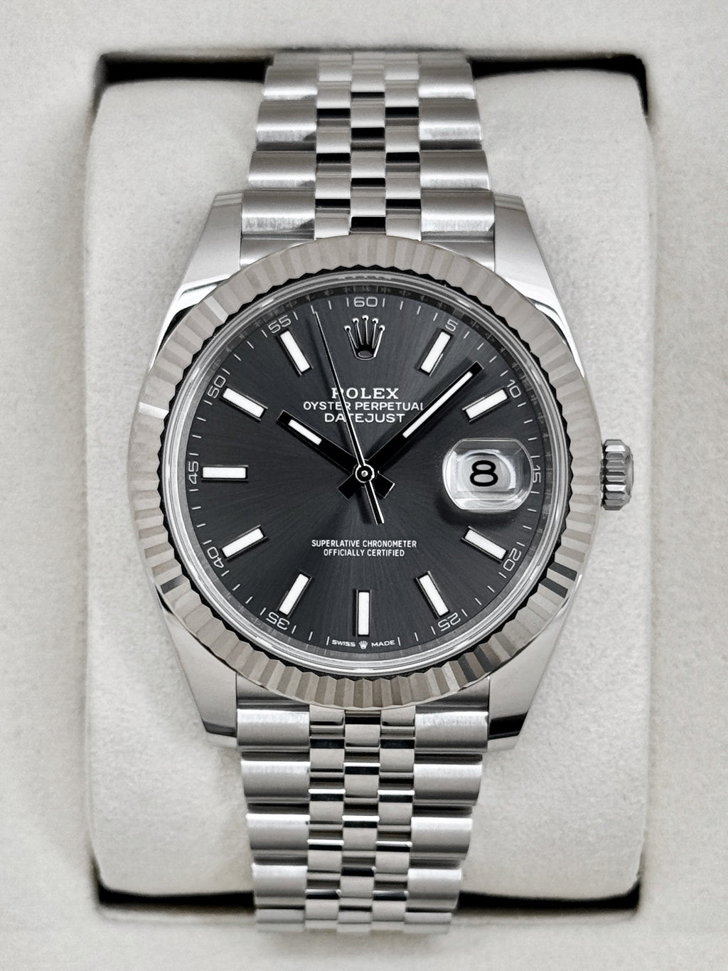 NEW 2026 Rolex Datejust 41mm 126334 Stainless Steel Jubilee Rhodium Dial (STICKERED)