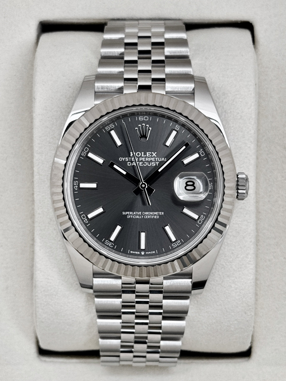 NEW 2026 Rolex Datejust 41mm 126334 Stainless Steel Jubilee Rhodium Dial (STICKERED)