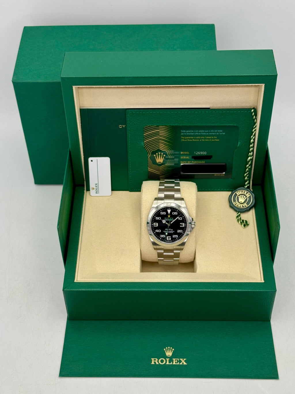 2025 Rolex Air-King 40mm 126900 Stainless Steel Black Dial