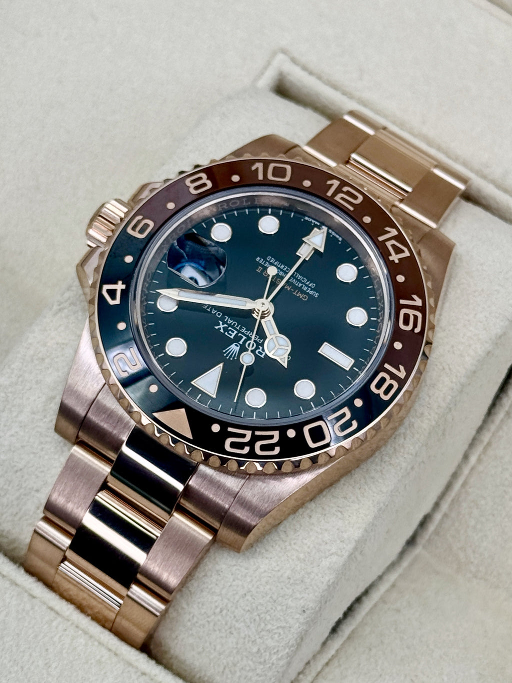 2024 Rolex GMT-Master II "Rootbeer" 40mm 126715CHNR Rose Gold