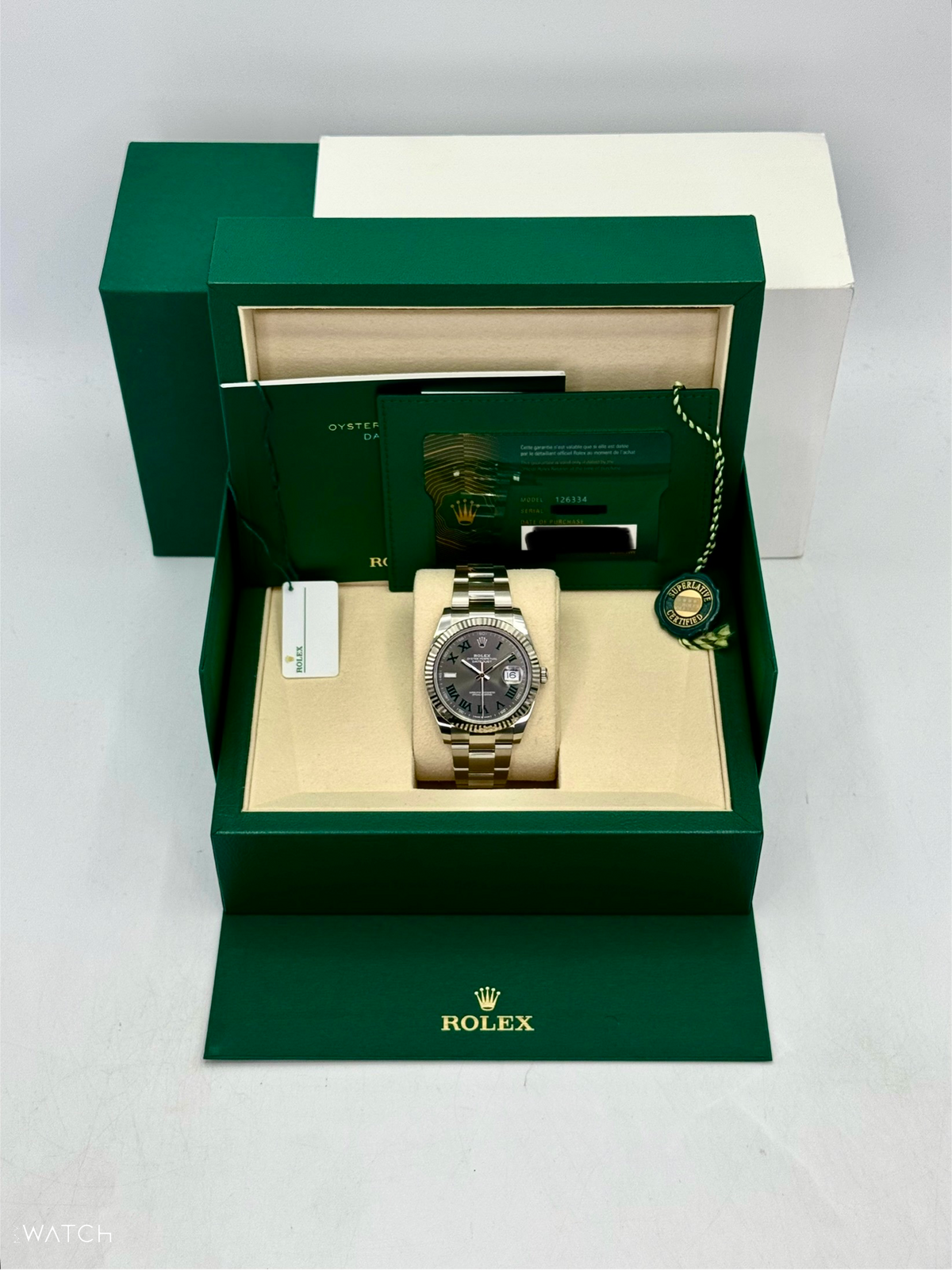 NEW 2026 Rolex Datejust 41mm 126334 Stainless Steel Oyster Wimbledon Dial
