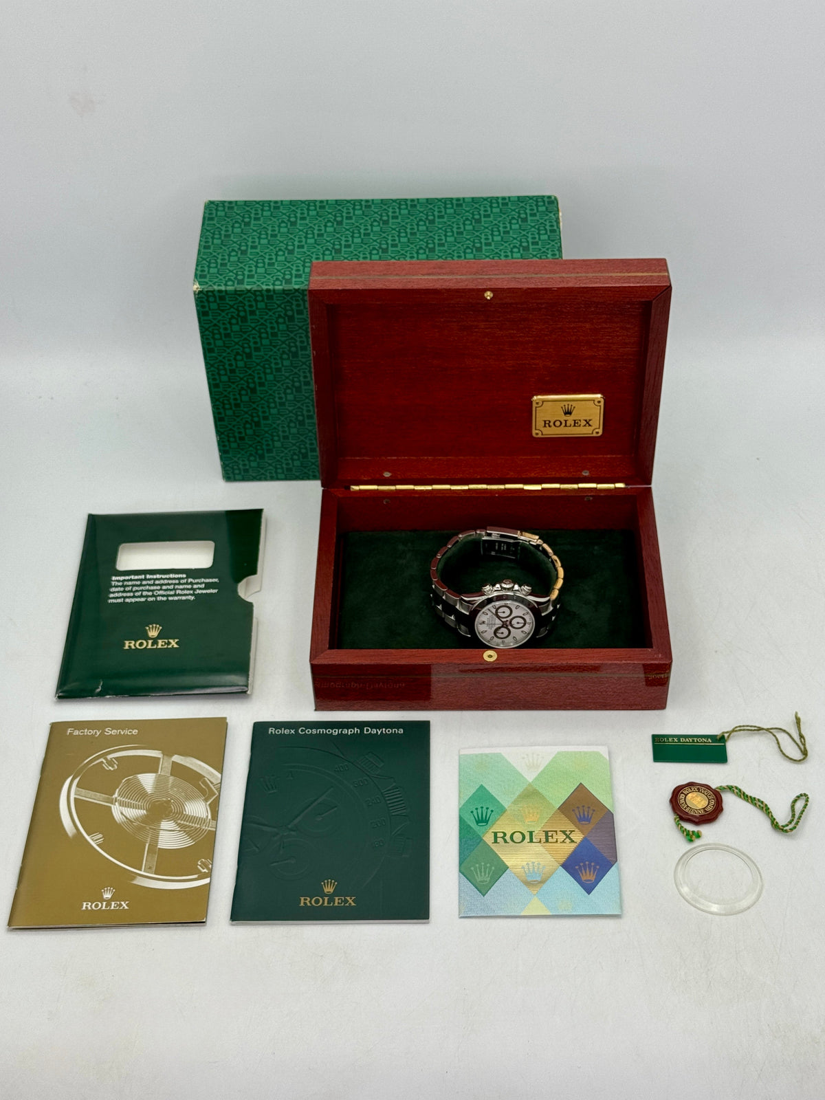 2003 Rolex Daytona 40mm 116520 Stainless Steel White Dial (Collectors Set)