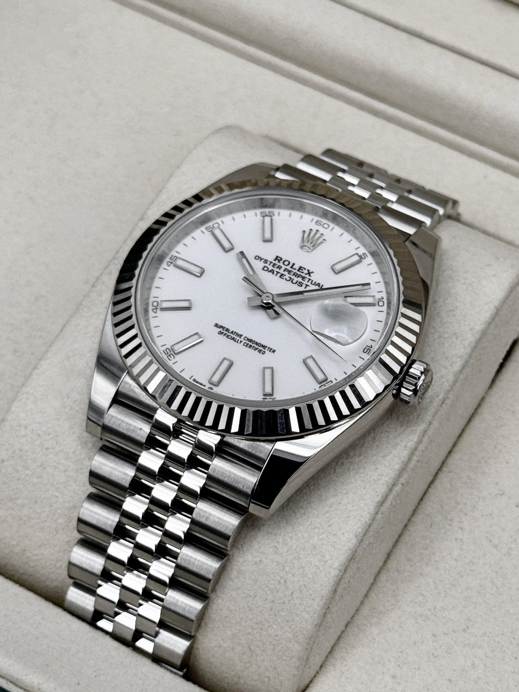 2026 Rolex Datejust 41mm 126334 Stainless Steel Jubilee White Dial