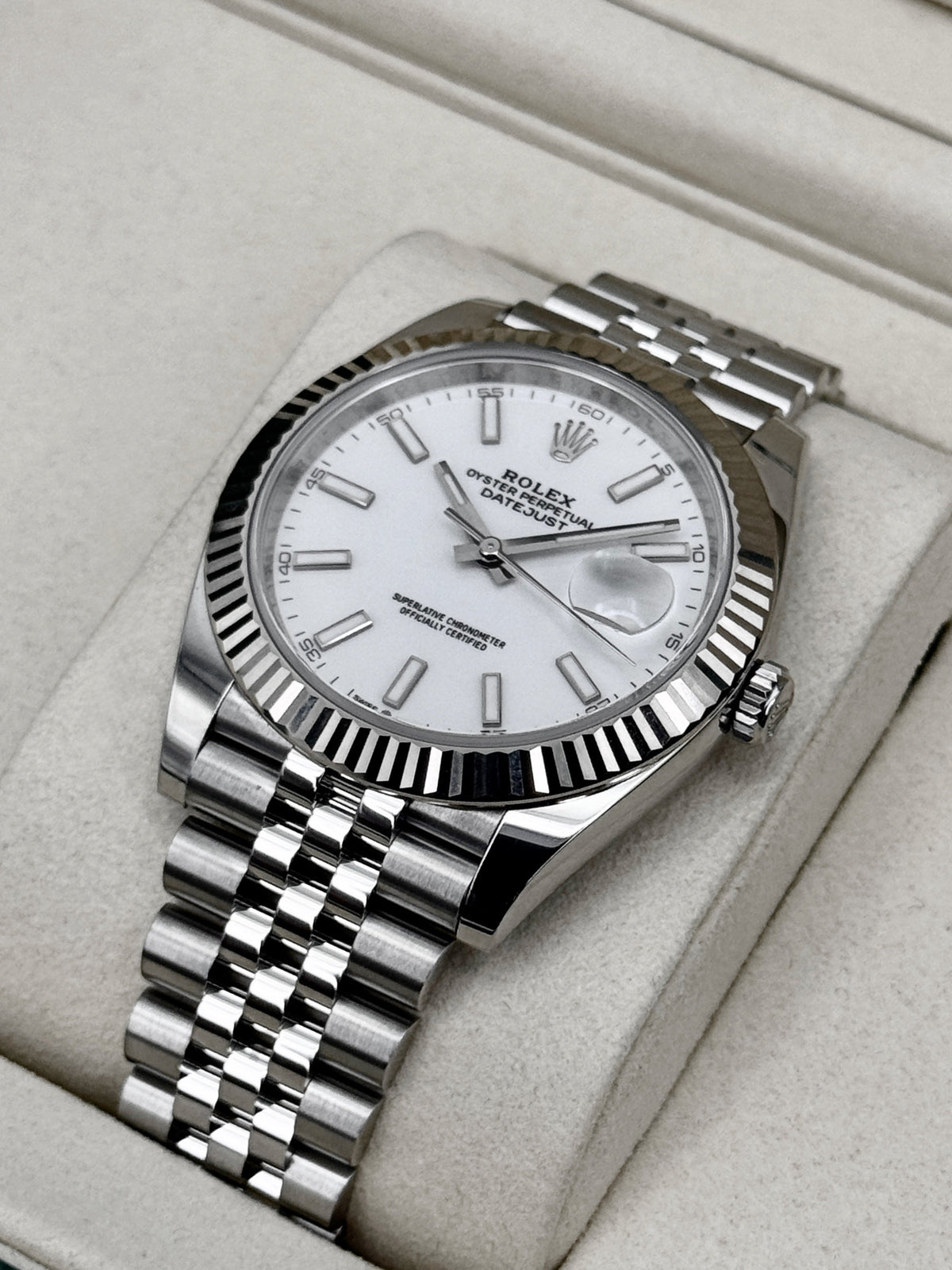 2026 Rolex Datejust 41mm 126334 Stainless Steel Jubilee White Dial
