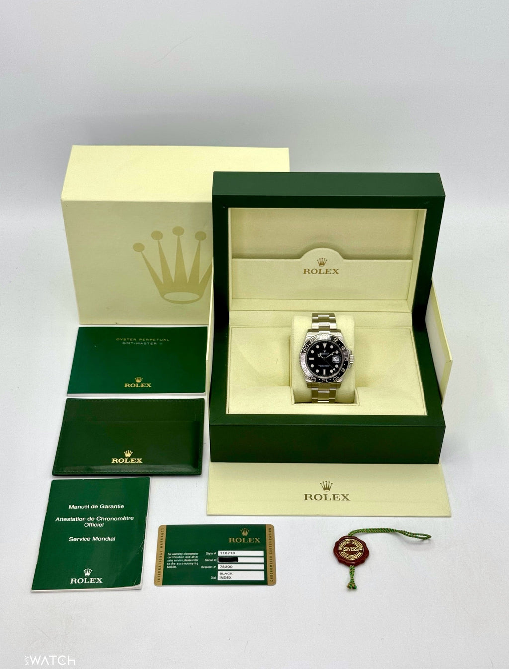 2011 Rolex GMT-Master II 40mm 116710LN Stainless Steel Black Dial