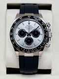 2026 Rolex Daytona 40mm 126519LN White Gold Oysterflex Silver Ghost Dial