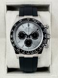 2024 Rolex Daytona 40mm 126519LN White Gold Oysterflex Silver Ghost Dial