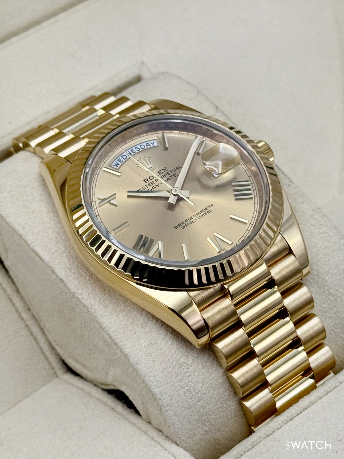 2019 Rolex Day-Date 40mm 228238 Presidential Champagne Dial (RSC WARRANTY)