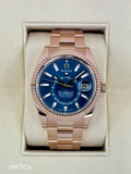 NEW 2026 Rolex Sky-Dweller 42mm 336935 Rose Gold Oyster Blue Dial
