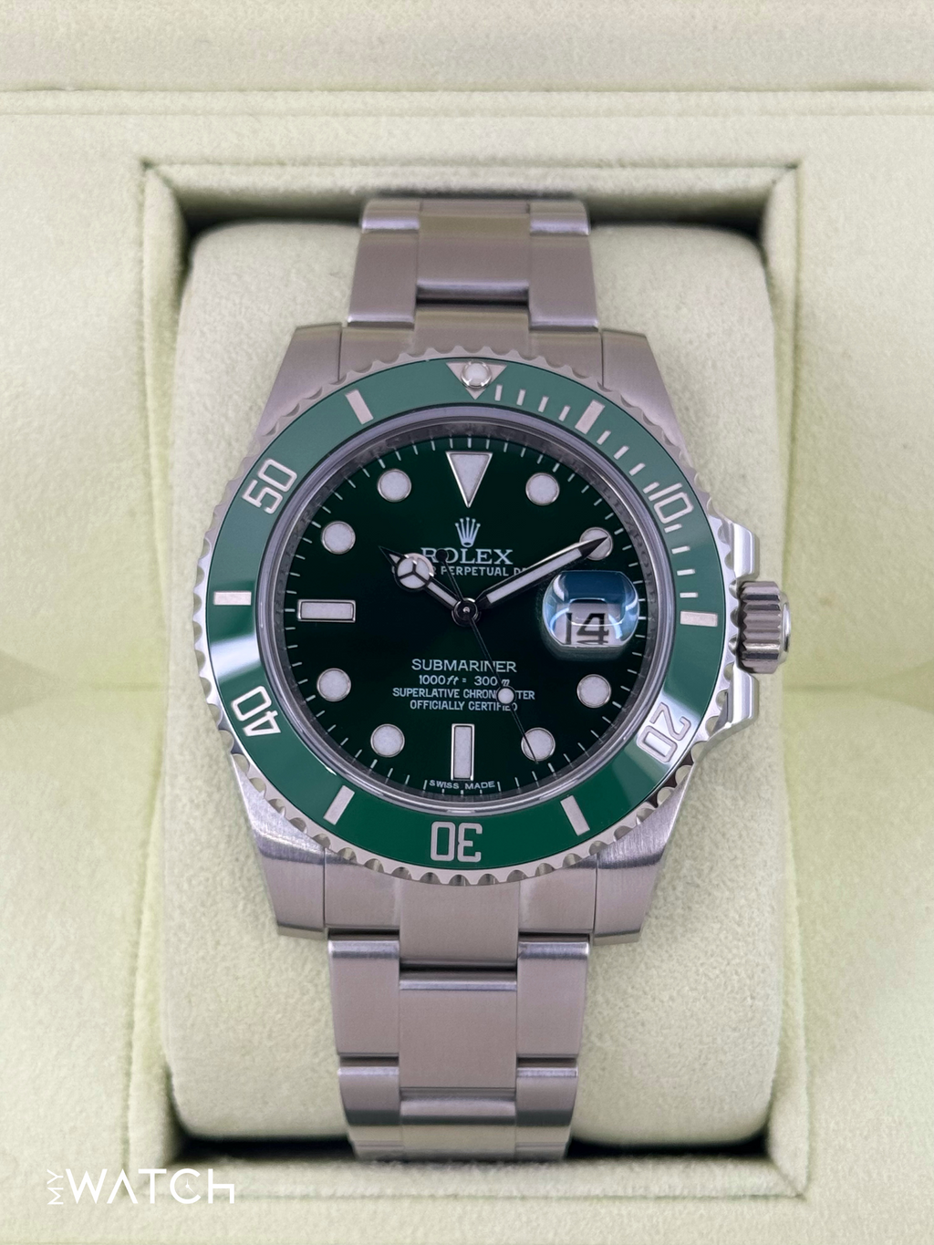 2012 Rolex Submariner “Hulk” 40mm 116610LV Green Dial