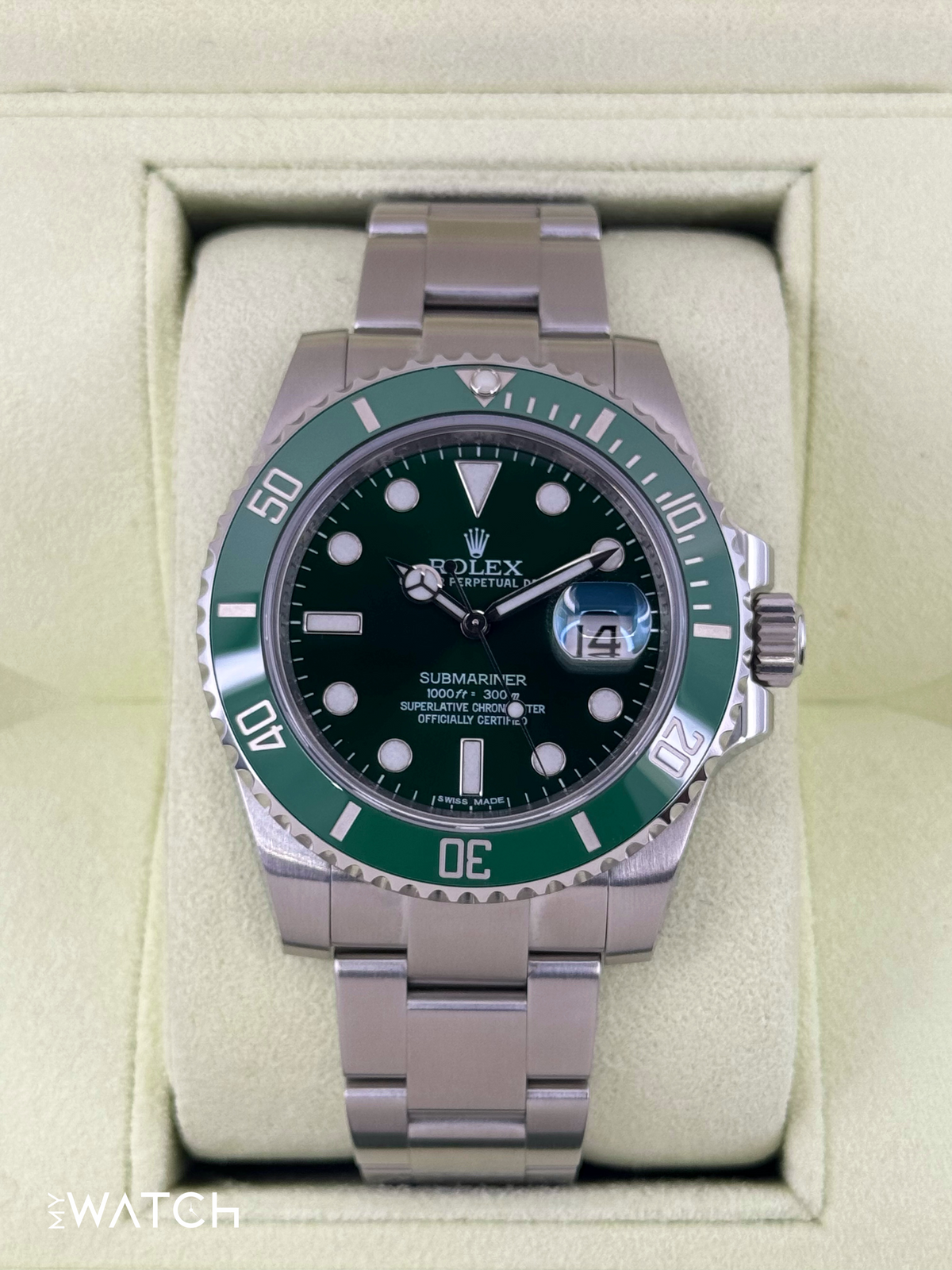 2012 Rolex Submariner “Hulk” 40mm 116610LV Green Dial