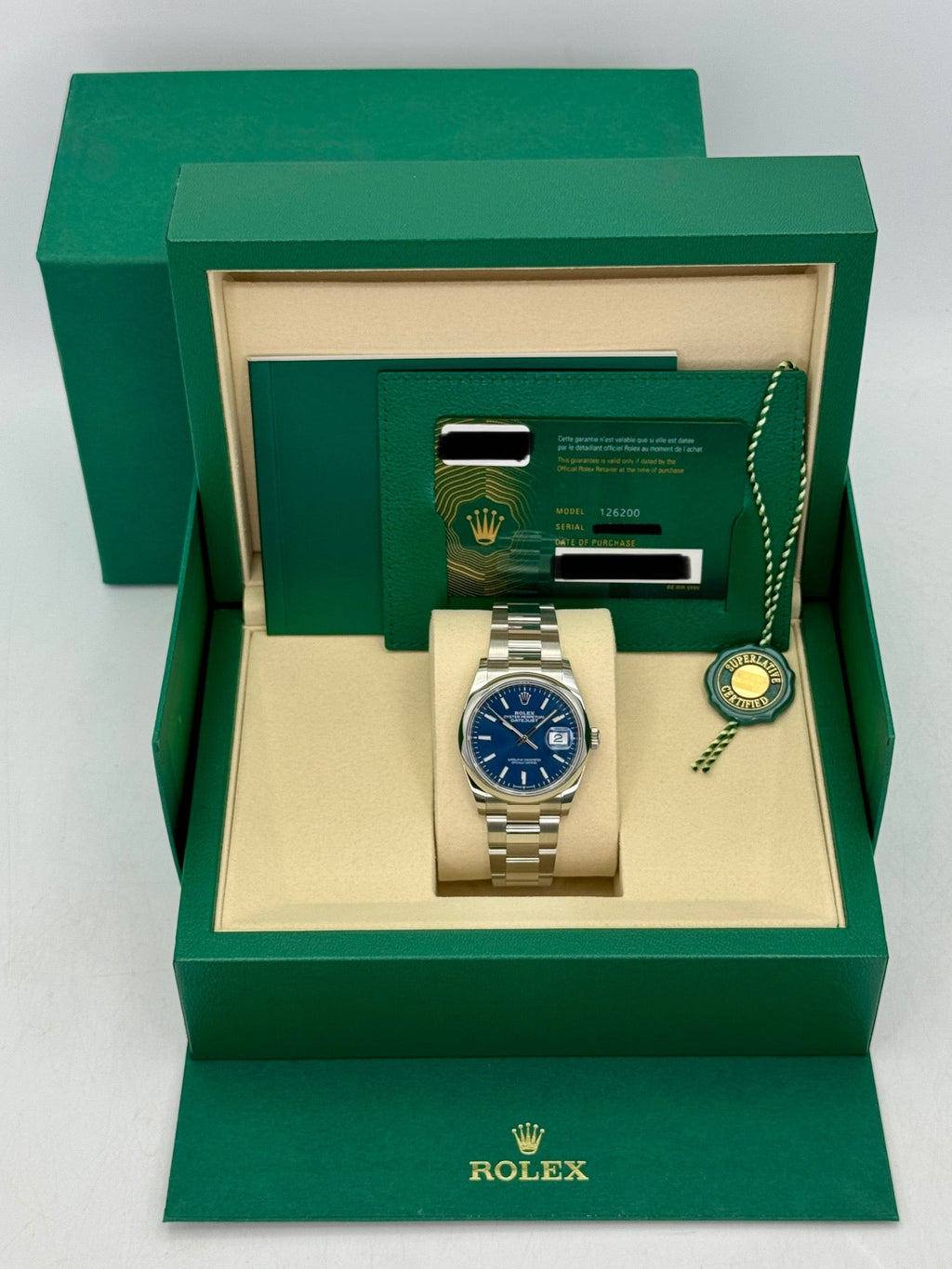 NEW 2026 Rolex Datejust 36mm 126200 Stainless Steel Oyster Blue Dial