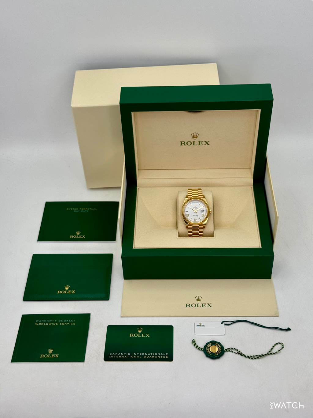 2022 Rolex Day-Date 40mm 228238 Presidential White Dial