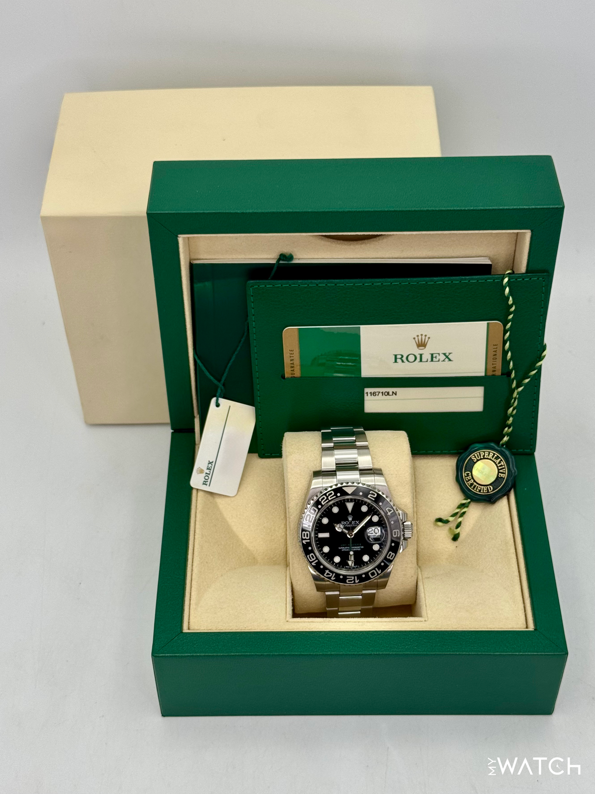 2016 Rolex GMT-Master II 40mm 116710LN Stainless Steel Black Dial