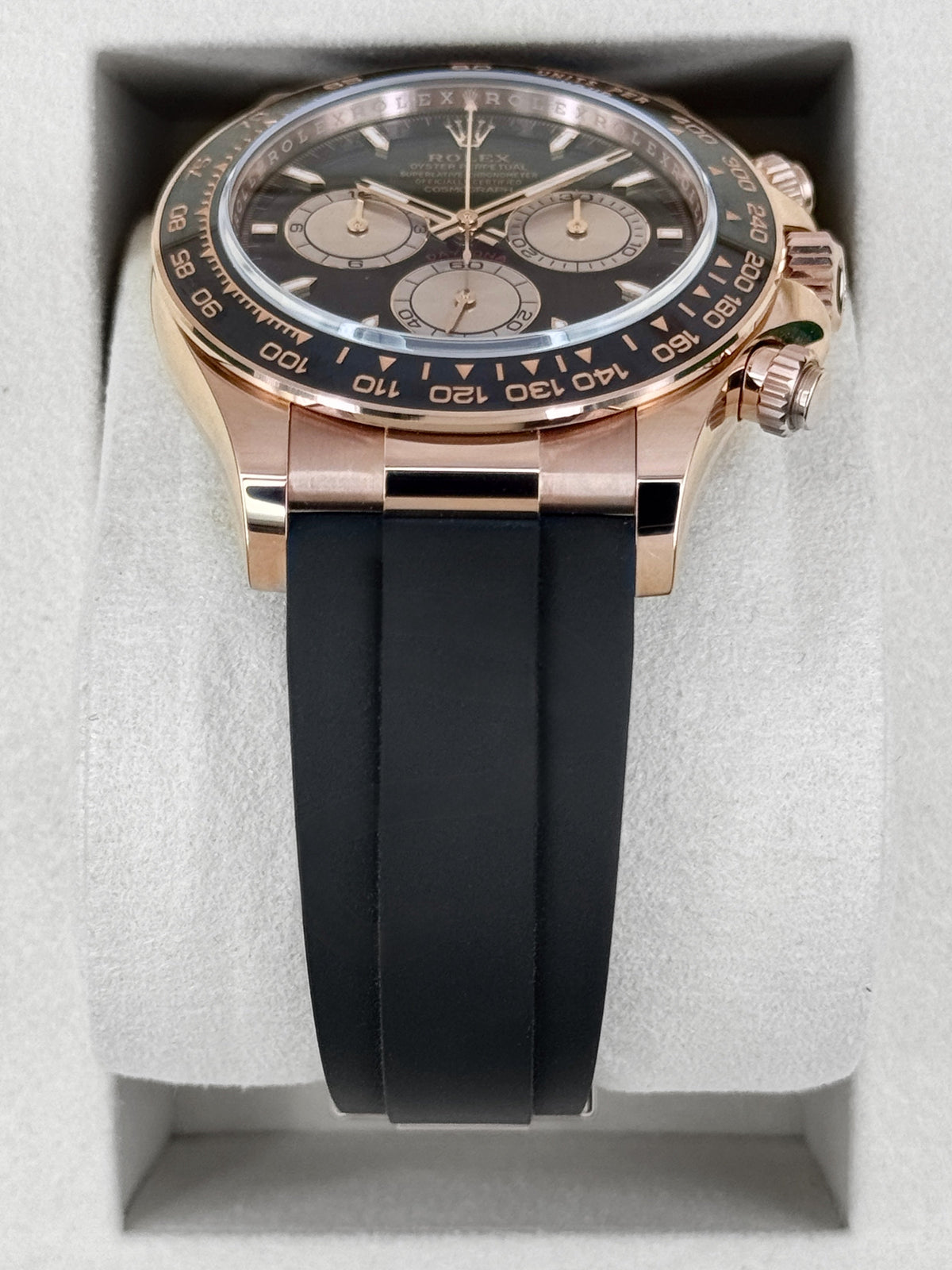 NEW 2025 Rolex Daytona 40mm 126515LN Rose Gold Oysterflex Black Dial