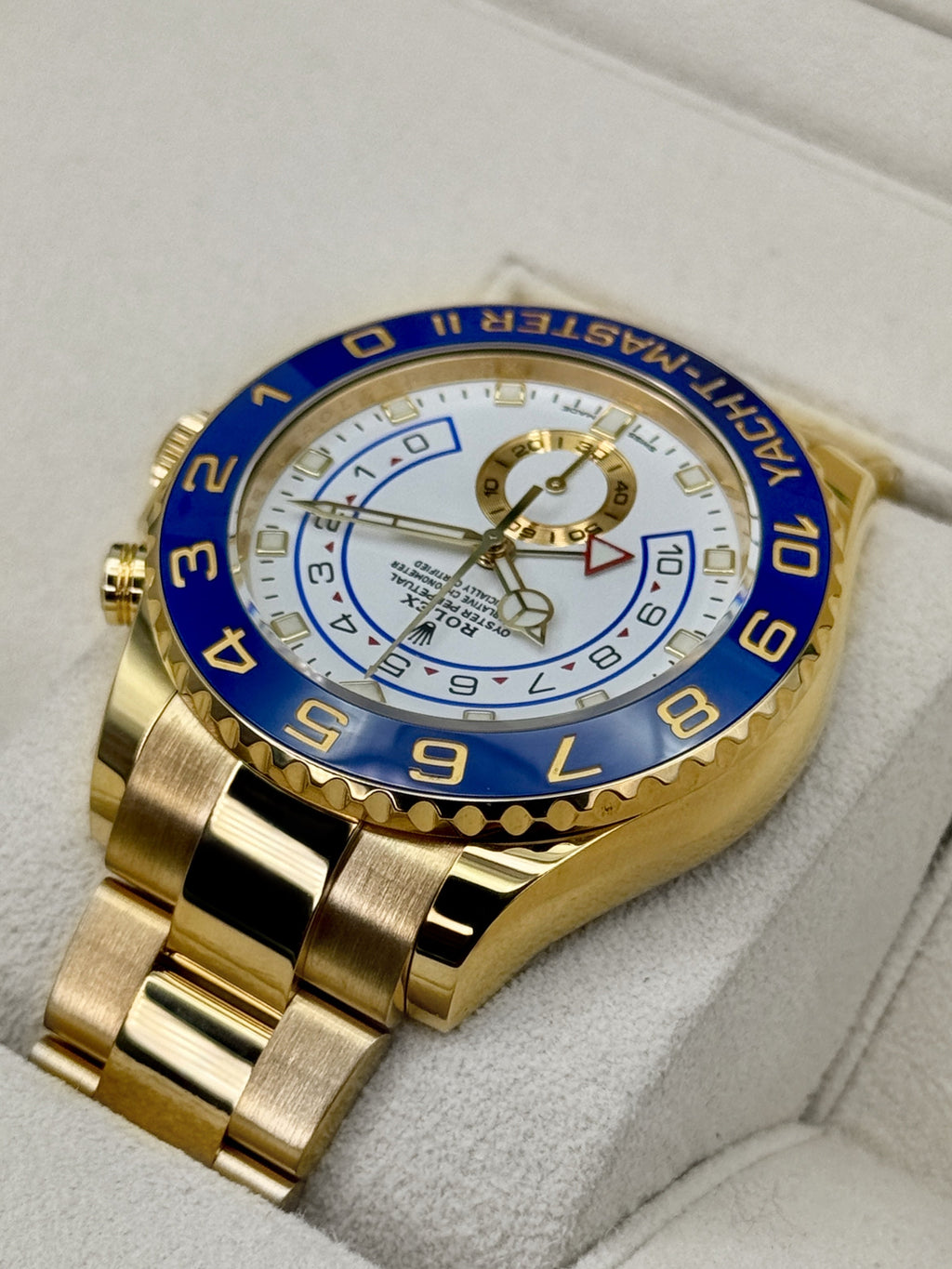 2022 Rolex Yacht-Master II 44mm 116688 18K Yellow Gold White Dial