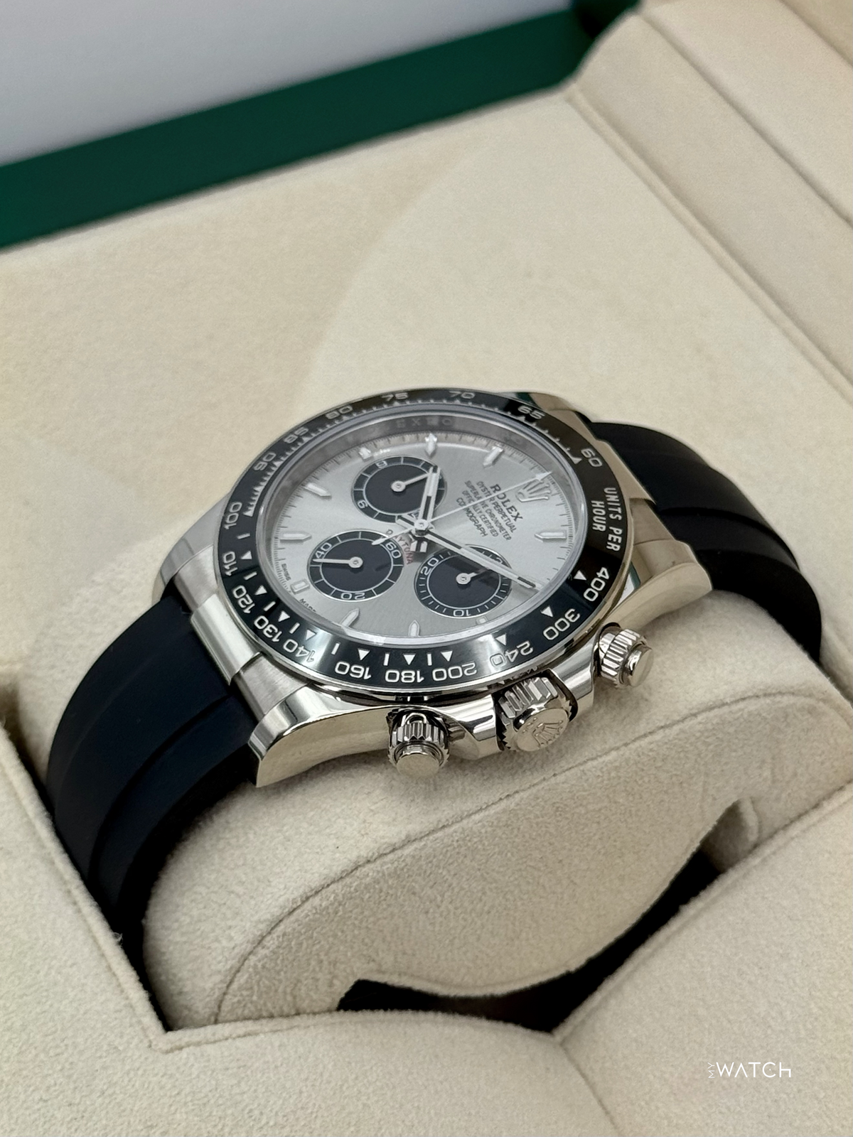 2025 Rolex Daytona 40mm 126519LN White Gold Oysterflex Silver Ghost Dial