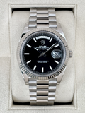 2025 Rolex Day-Date 40mm 228239 Presidential 18kt White Gold Black Dial