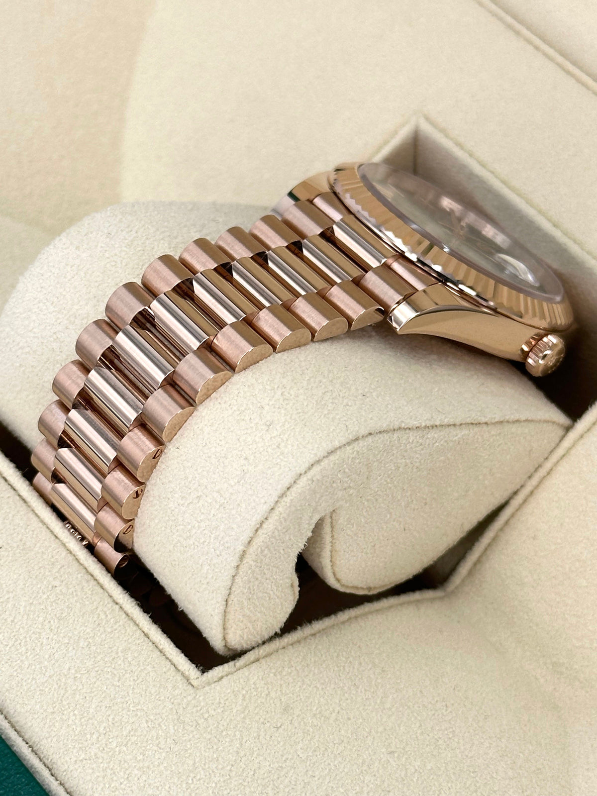 NEW 2024 Rolex Day-Date 40mm 228235 Presidential Rose Gold Olive Dial