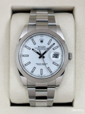 NEW 2026 Rolex Datejust 41mm 126300 Stainless Steel Oyster White Dial
