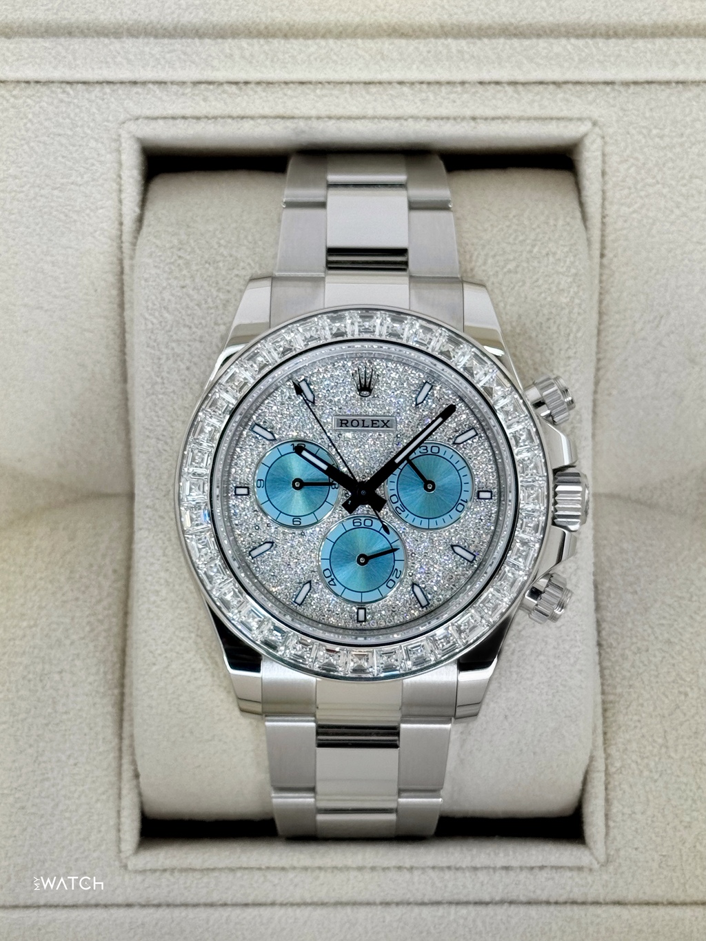 2024 Rolex Daytona 40mm 126576TBR Platinum Diamond Bezel Diamond Paved Dial