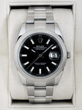2021 Rolex Datejust 41mm 126300 Stainless Steel Oyster Black Dial